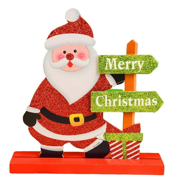 Ounissouiy Adornos de de Navidad Carta Artesanía Santa Elk Regalo de juguete Adorno Colgante de Navidad Bar Fiesta Accesorios de sala de estar Kits de decoración para fiestas Papá Noel Ounissouiy HA070569-01