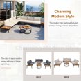 thumbnail image 3 of 6-Piece Outdoor Sectional Sofa Set with Round Nesting Coffee Tables and Seating Sofa with Cushions for Patio, Porch and Garden (Beige), 3 of 9