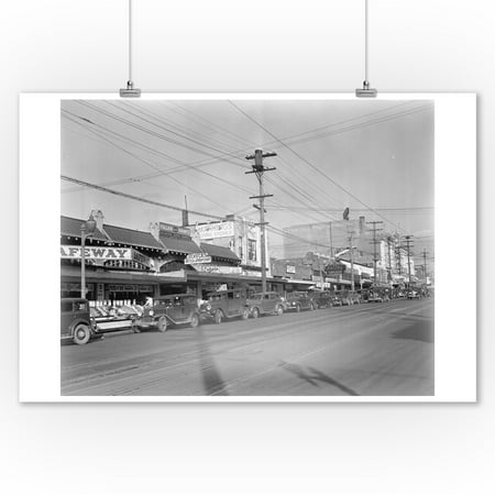 Market Street in Ballard (Seattle) Photograph (9x12 Art Print, Wall Decor Travel