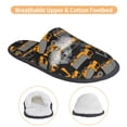 thumbnail image 3 of Balery Yellow Excavator Pantuflas de Casa de Felpa Silenciosas con Diseño Estampado, Zapatillas Cómodas Antideslizantes de Algodón para Interior-Large, 3 of 8