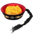 thumbnail image 4 of Trenzas sombrero asiático antiguo sombrero oriental sombrero de cola de caballo Qing, 4 of 5