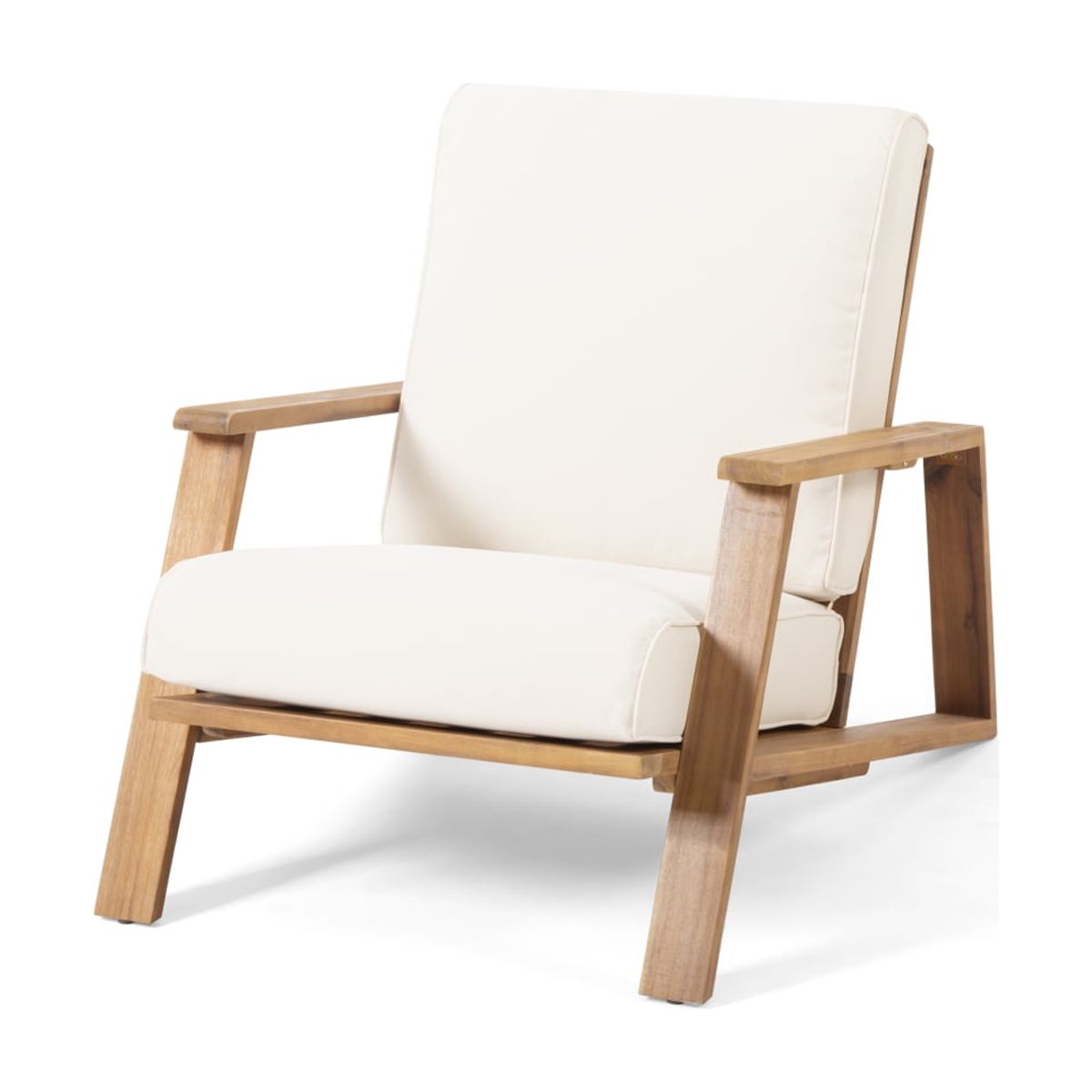 Modern Adirondack Chair - Acacia Wood, Weather Resistant, 400LBS Weight Capacity, Assembly Required