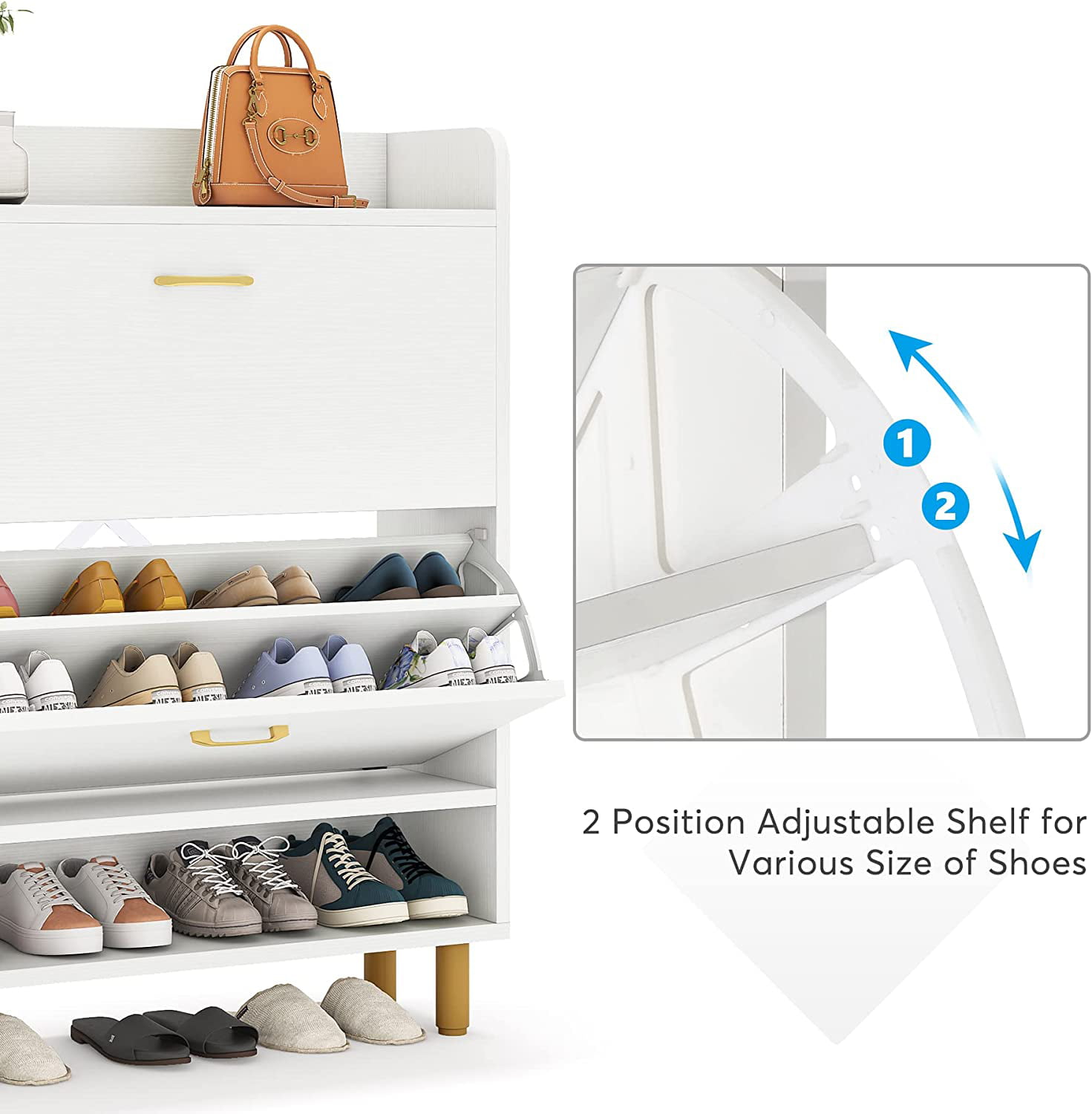  Tribesigns Shoe Rack Organizer, 36-44 Pairs Storage Shelf, 10  Tiers Stand, for Closet, Boot Organizer with 2 Hooks, Stackable Tower :  Home & Kitchen