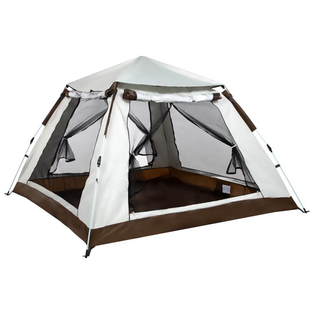 Casa De Camapaña 2 Personas Tienda De Acampar Impermeable caqui 1