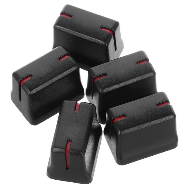 unbranded 5Ud Mixer Slider Caps Tapas De Potenciómetro Negras Resistentes Para Uso Prolongado
