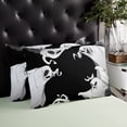 thumbnail image 4 of Halloween Throw Pillow Cover, Terror Ghost Black Rectangle Decorative Pillow Case Protector Soft Cushion Cover Lumbar Pillowcase for Couch Sofa Bedroom Car Chair Decor 20x26 Inch, 4 of 8