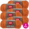 Red Heart With Love Yarn - Mango, Multipack of 6