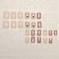 thumbnail image 2 of Black Christmas Press on Nails Medium Square Fake Nails with Snowflake Designs Glossy Winter Glue on Nails Full Cover Christmas Stick on Nails Medium Artificial Nails for Women, 24Pcs style9 24 Fl Oz, 2 of 4