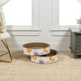 thumbnail image 2 of THE LICKER STORE Daisy 18.13" Modern Cardboard Bowl Cat Scratcher with Catnip, White/Multi (Set of 2), CSR1001A-SET2, 2 of 9