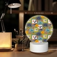 thumbnail image 6 of Salouo Hawaiian Style for Round Acrylic Night Light - Acrylic Sheets with LED Light Lamp Base - Decorative Night Lamp for Restaurant Bar Cafe Shop Room Decoration, 6 of 9
