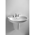 thumbnail image 2 of TOTO LHT241.8G#01 Supreme Oval Wall-Mount Bathroom Sink with CeFiONtect and Shroud for 8 Inch Center Faucets, 2 of 2