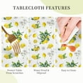 thumbnail image 3 of Lemon Yellow Spring Summer Fruit Round Tablecloth 60 Inch, Decorative Holiday Home Party Table Cloth for Kitchen Dining Picnic Table Cover, 3 of 5