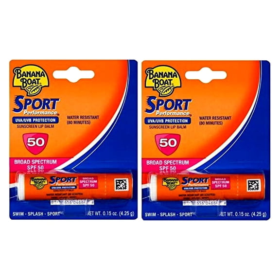 Banana Boat Sport SPF 50 Sunscreen Lip Balm (2 Pack)