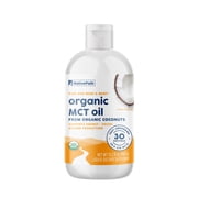 NativePath Organic MCT Oil Liquid, Pure C8 C10 from Coconut, 16 oz, 30 Servings