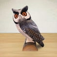 thumbnail image 4 of Estatua de de madera, escultura de Animal tallada a mano, figurita de pájaro coleccionable, adorno para el hogar, escritorio, dormitorio, soporte gris Soledad Escultura de estatuilla de búho, 4 of 7