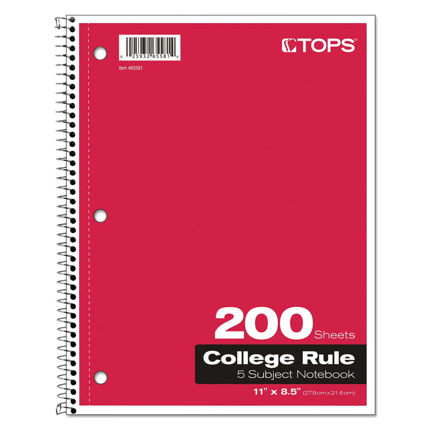 (2 pack) Coil Lock Wirebound Notebooks, College/medium, 11 X 8 1/2, White, 200 Sheets
