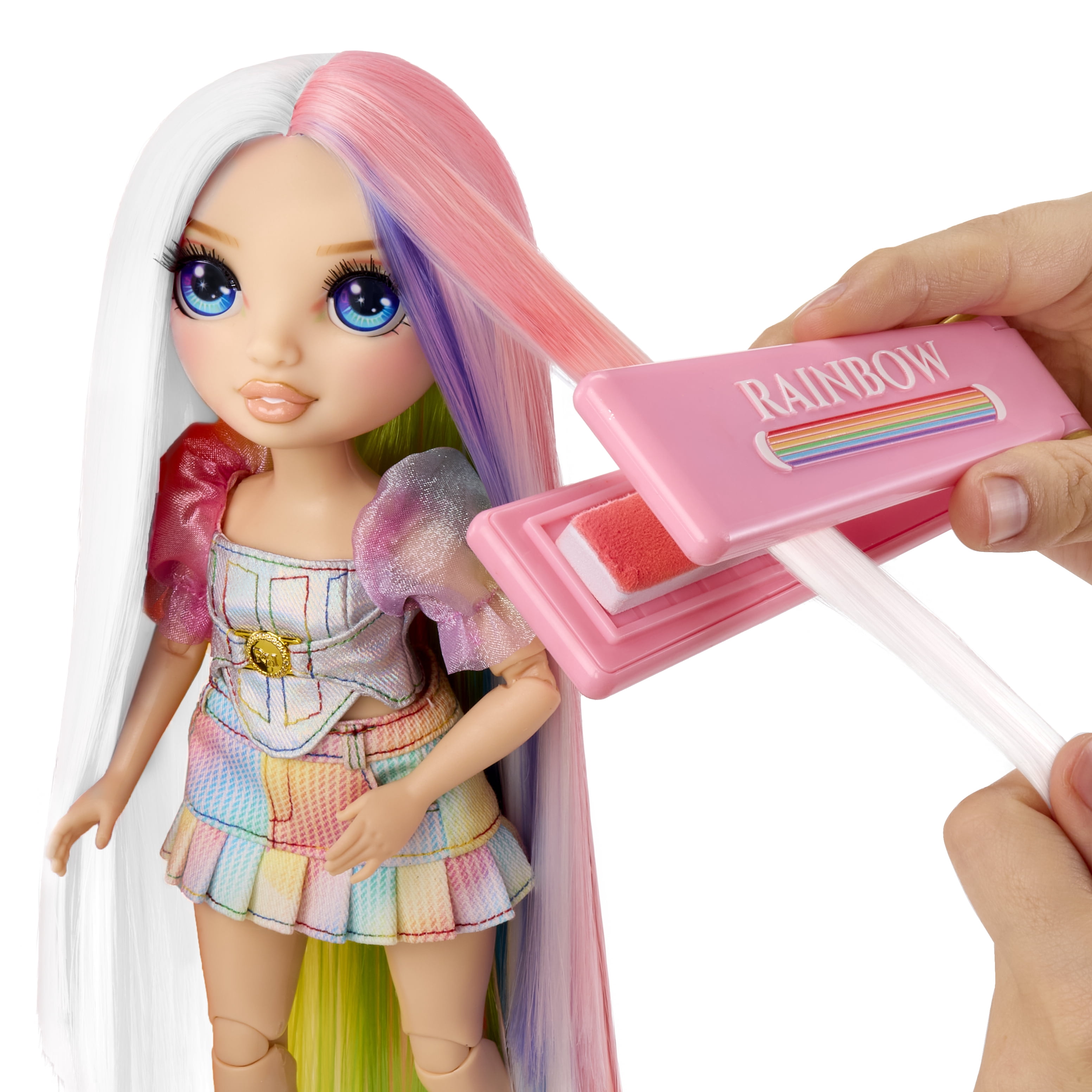 Rainbow High Amaya's Hair Studio - Create Sparkle Shimmer Hair with Exclusive Doll, Extra Long Washable Hair Color & Doll Clothes and Accessories- Fun Playset for Kids Ages 4+