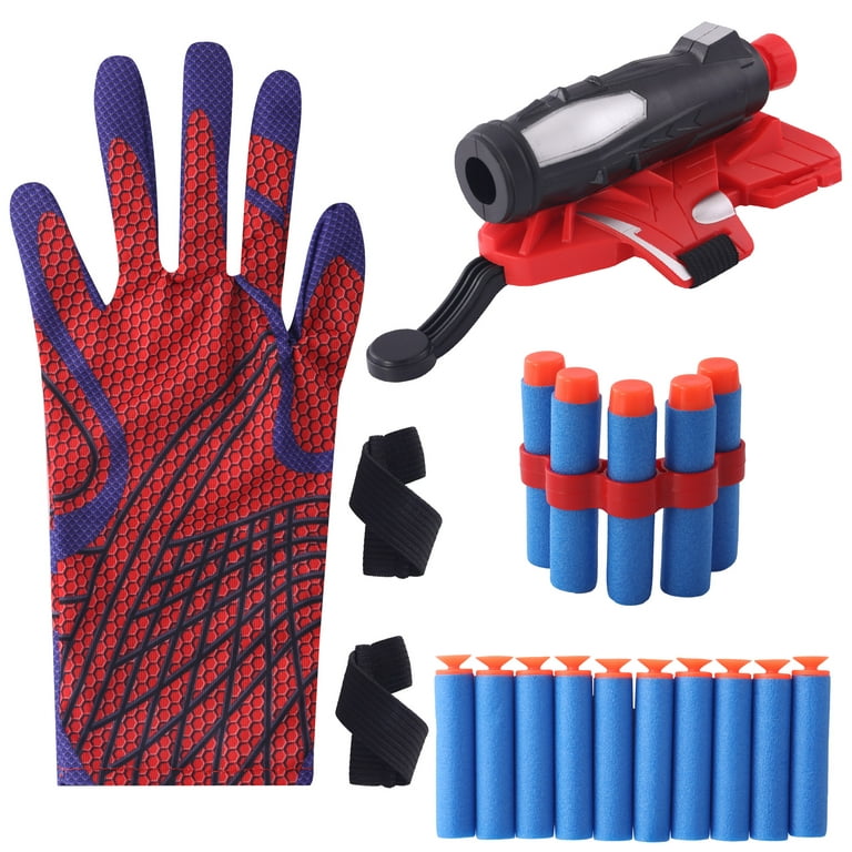Spider-Man Glove Web Shooter Dart Blaster Launcher Toy Spiderman Super Hero  Kids