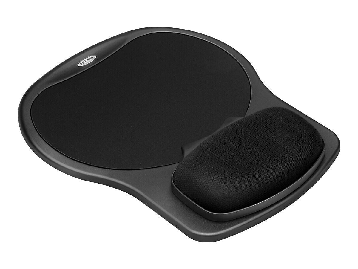 Fellowes Easy Glide Gel Mouse Pad/Wrist Rest Combo Black (93730) 393808