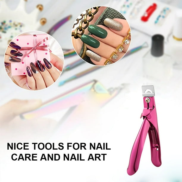 Cortaúñas para uñas acrílicas, puntas de uñas postizas, cortaúñas de acero inoxidable, herramienta de manicura para salón de manicura en casa 1105