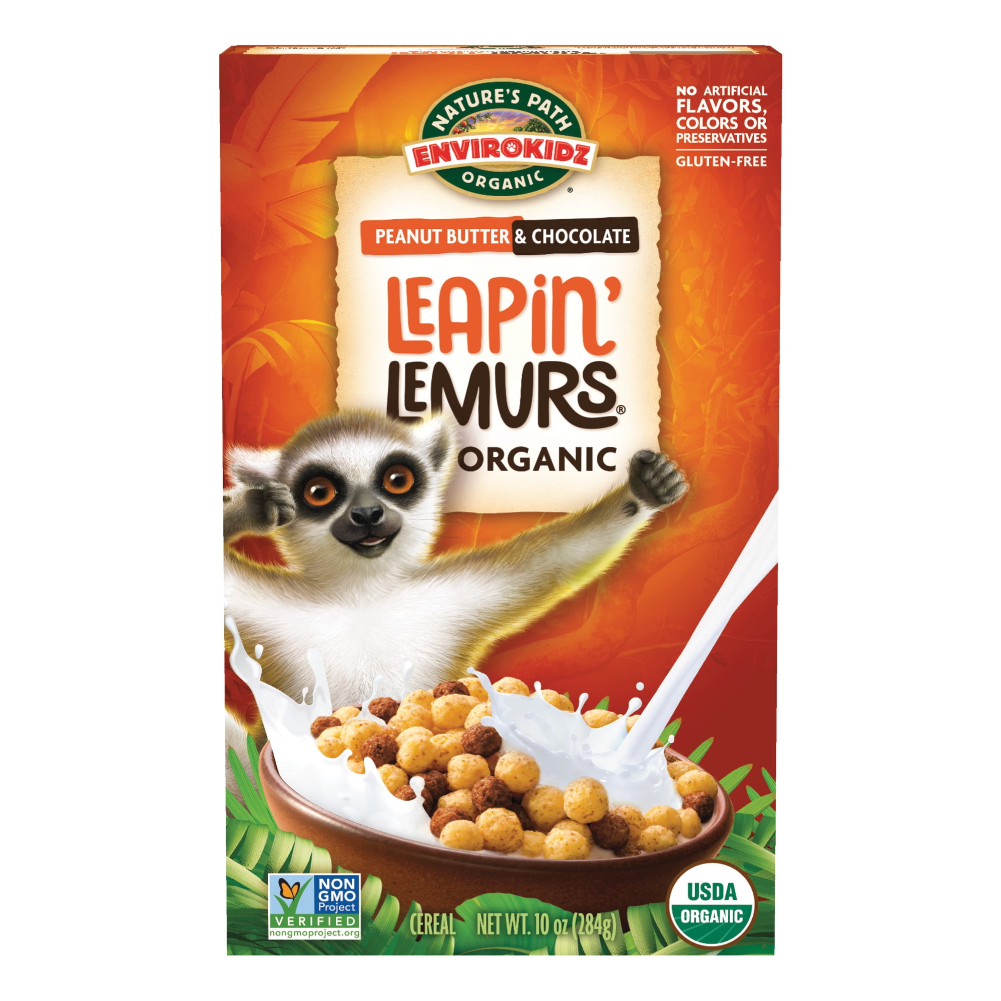 EnviroKidz, Organic Breakfast Cereal, 10oz Box, Leapin' Lemurs