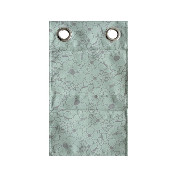 Floral Hanging Pocket Organizer, Spring Season Themed Vintage Pattern with Flower Petals Blossom, Printed Polyester Storage Bag with Pockets, 9" x 16", Almond Green and Taupe Grey