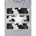 thumbnail image 5 of Hat and Beyond Men's Image Print Flower Star Classic Crew Neck Tee Shirt, 5 of 6