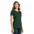 thumbnail image 4 of Port & Co Adult Female Women Plain Short Sleeves T-Shirt Forest Green Small, 4 of 6