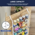 thumbnail image 7 of SUNALLY Over The Door Pantry Organizer, 6-Tier Pantry Organization and Storage, Metal Hanging Spice Rack for Kitchen, Laundry, Bathroom, Back of Door Seasoning Rack 6 Baskets, White, 7 of 7