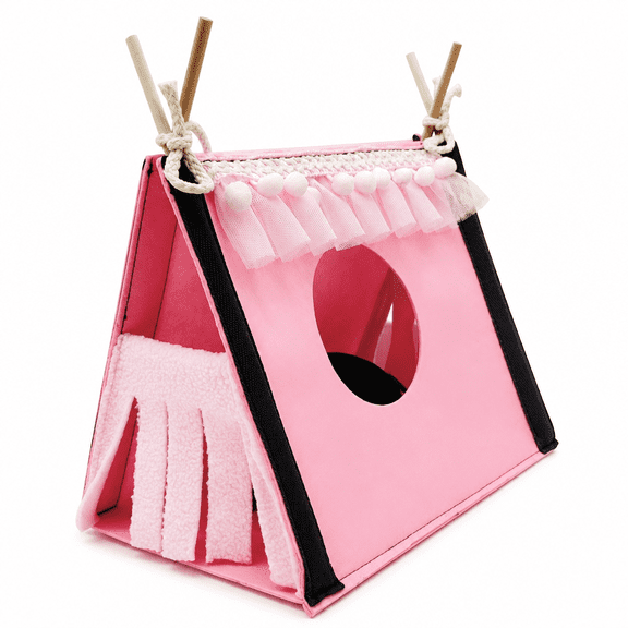 RAIRSKY 2026 New Pet Hideout Hideout Cave Two Side Curtain Cage Accessories for Bunny Guinea Pigs Small Animal for Play Hideout House for Cage,Pet Room,Home,Apartment,Play Area Use
