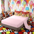 thumbnail image 4 of Erosebridal Rainbow Drippy Baseball & Bat Print Bedding Comforter Set, Bold Sports Queen Bedding Sets for Kids Boys and Girls, Pink Reversible 7 Pieces, 4 of 6