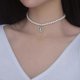thumbnail image 2 of Exquisita cadena de clavícula de perla con forma de corazón para colgante de cruz, collar de regalo para mujer G---Código de producto 55643 A, 2 of 5