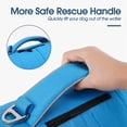 thumbnail image 7 of IDOMIK Dog Life Jacket with Reflective Strips, Adjustable Swimming Vest High Flotation Pet Lifesaver for Puppy, Blue, XS, 7 of 7