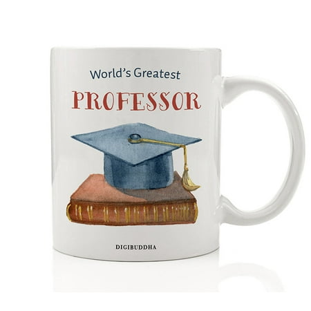 Christmas Gift Ideas For Bakers Professor Gifts, World's Greatest Professor Coffee Mug College University Math Science English History Teacher Christmas Gift Idea Present for Men Women from Student Teen 11oz Cup Digibuddha DM0309 ()