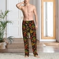 thumbnail image 6 of Lsque Vintage Autumn Plants Butterfly Print Men's Pajama Pants, Lounge Pant - Comfortable Home Wear,Elastic Waistband, Stylish Design-Medium, 6 of 9