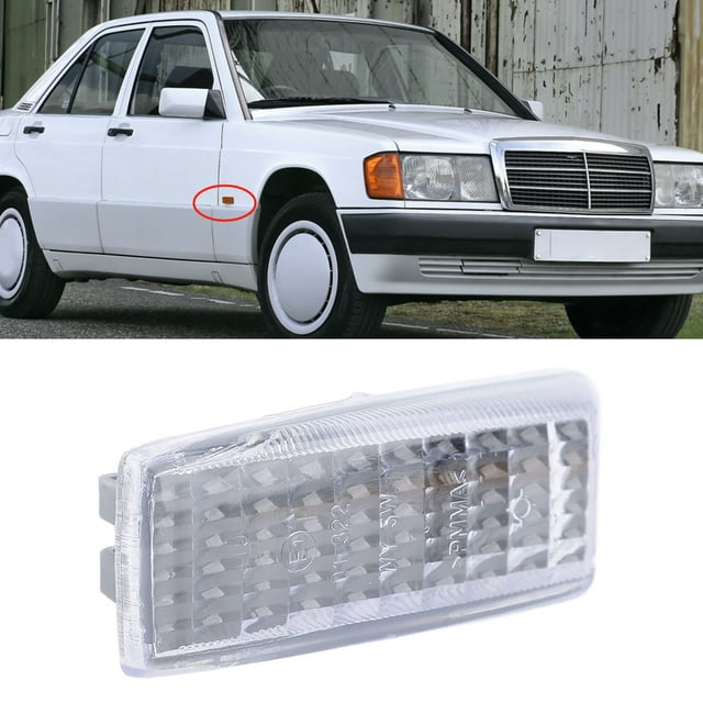 Upgraded Replacement Side Indicator Light Cover, Side Marker Lamp Lens for S Class SL Class W124 W140 R129, Engineered to Conform Precisely to Your Vehicle's Design