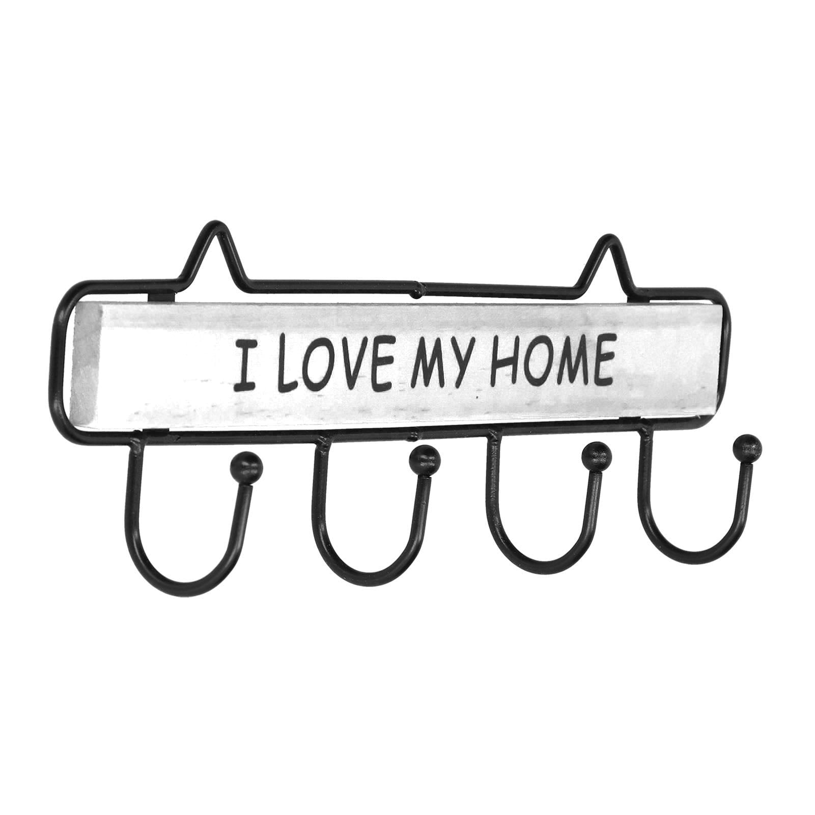 Tebru Wood Wall Hanger Wall Mounted Clothes Holder Coat Rack Key Hook