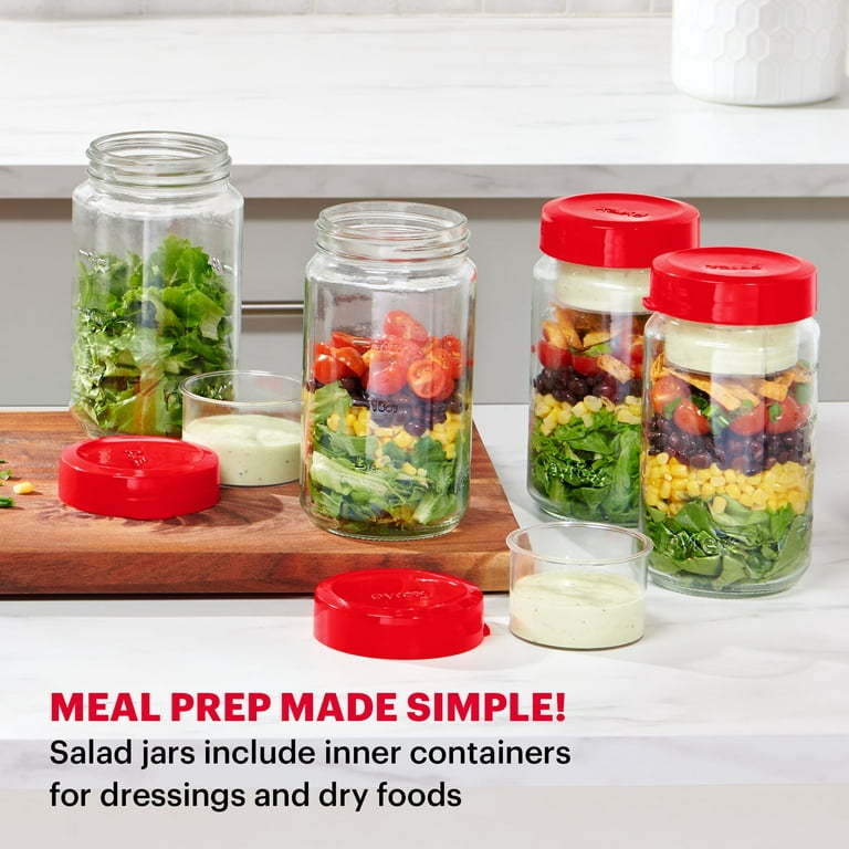 Pyrex 4 Cup Glass Lunch Meal Prep Microwave Safe Reusable Food Storage  Containers with Lids, 3 Pack 