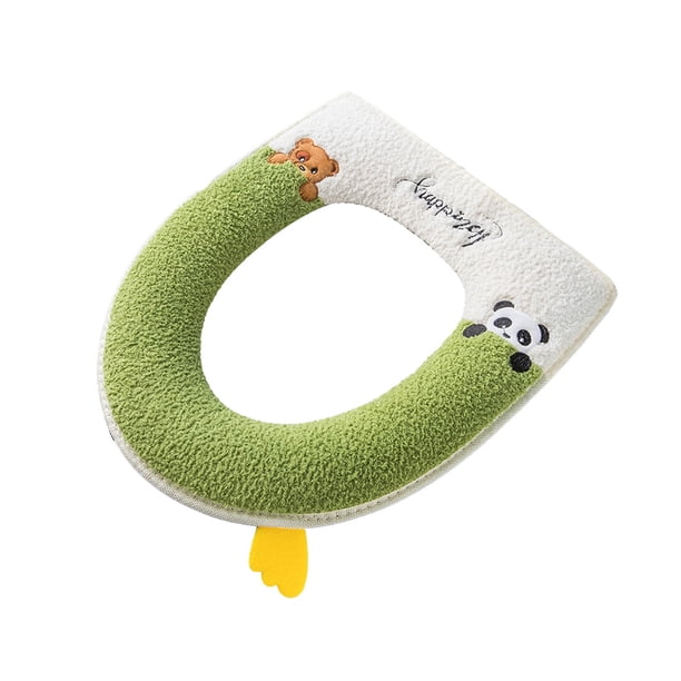 Cojín de asiento de inodoro grueso con asa de transporte, cobertura completa, cálido para el invierno, para el hogar, cojín de asiento de inodoro extraíble, funda para asiento de inodoro.