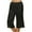 Black, variant on ZQUUVOU Women's Capris Pants Solid Color Loose Lace Leggings And Sleeping Pants White