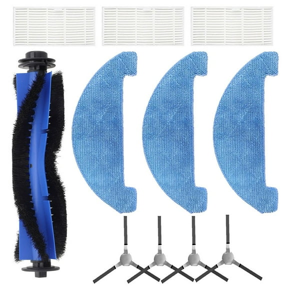 Vacuum Cleaner Replacement Parts Kit for Loorow AT800 3-in-1 Robot with Main Brush Side Brushes Filters Mop Pads Accessories