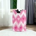thumbnail image 6 of Yayeee Freestanding Laundry Hamper with Handle Collapsible Large Storage Basket for Clothes, Heart Geometric, 6 of 7
