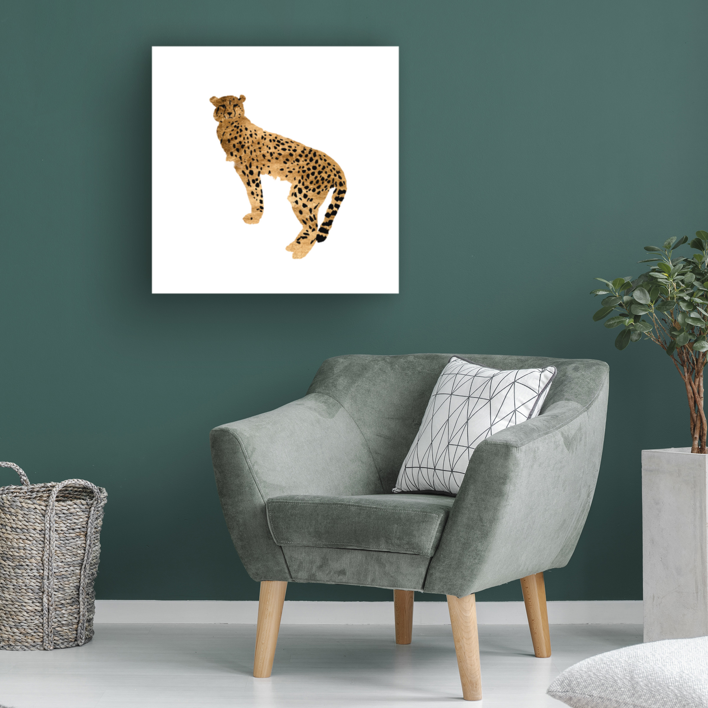 Annie Warren 'Golden Cheetah I' Canvas Art