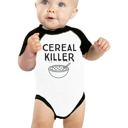 Cereal Killer Cute Baby Raglan Shirt Infant Halloween Bodysuit Funny