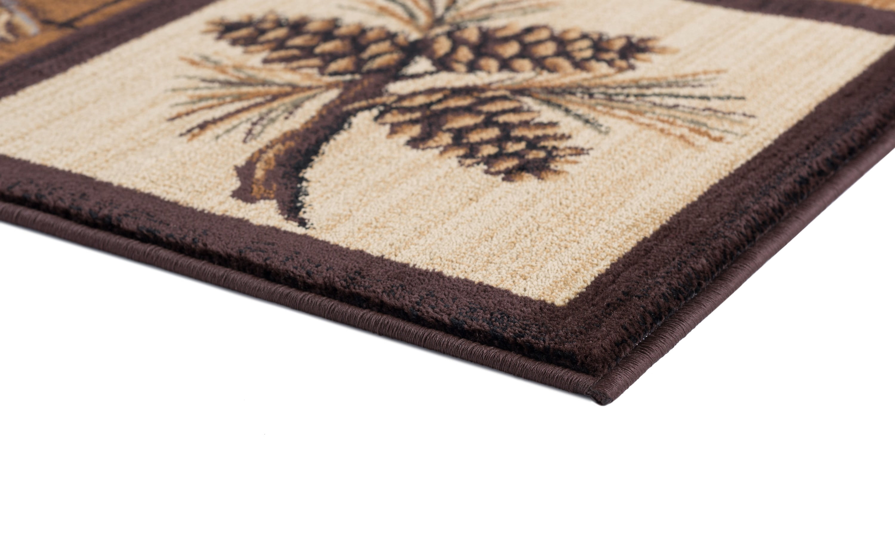 Nature Novelty 5' x 7' Brown and Beige Polypropylene Indoor Area Rug