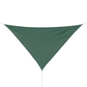 Coolaroo Coolhaven Outdoor Sun Shade Sail With Hardware Kit 95% UV Block Protection for Garden, Patio, Backyard, 12' Triangle, Heritage Green