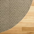 thumbnail image 4 of TOWN & COUNTRY BASICS Pax Herringbone Textured Solid Everwash® Washable Area Rug, Low Pile, Non-Slip Backing, Easy Clean Pet & Family Friendly Rug, Brown, 5' Round, 4 of 15