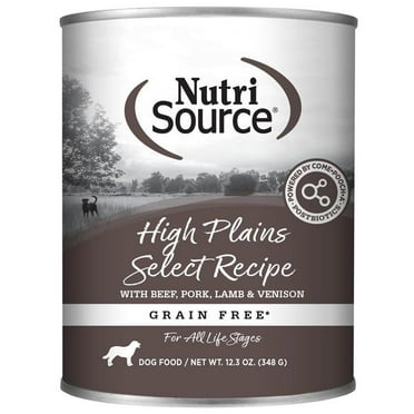 Nutrisource 872734 12.3 oz Grain Free High Plains Select Dog Food Cans MP12 Case - Pack of 12