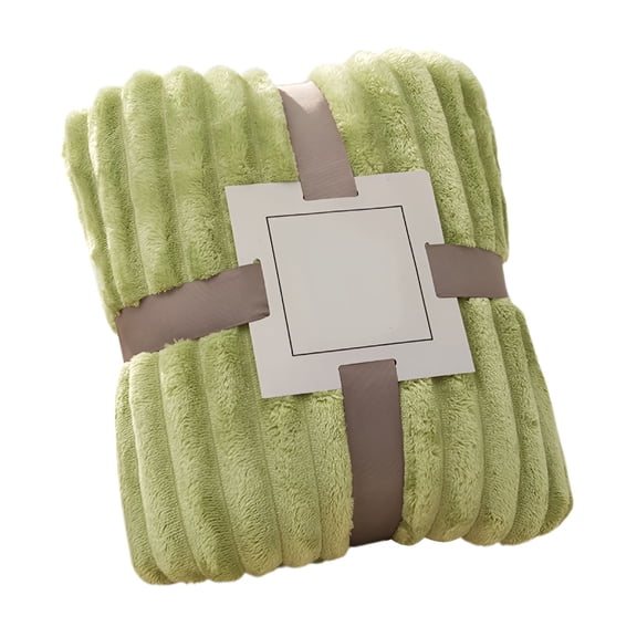 AUQ Cozy Fluffy Faux Fur Throw Blanket for Couch,Lightweight Cozy Soft Cream Queen Throw Blankets for Sofa Bed Living Room,40x60 Inches Green