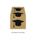 thumbnail image 3 of Elegant Graduation Table Runner, Black and Gold Foil Bachelor Cap Decor, Long Disposable Table Cover for Graduation Party Dessert Table and Celebration Buffet, 3 of 6